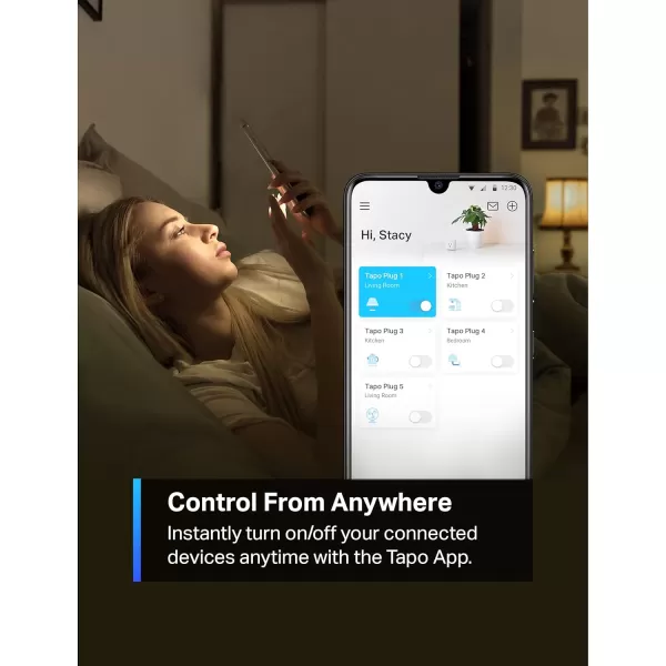 TPLink Tapo Smart Plug Mini 15A Smart Home WiFi Plug Super Easy Setup Compatible with Alexa ampamp Google Home No Hub Required UL Certified 24G WiFi Only White Tapo P1054PackUltra Mini