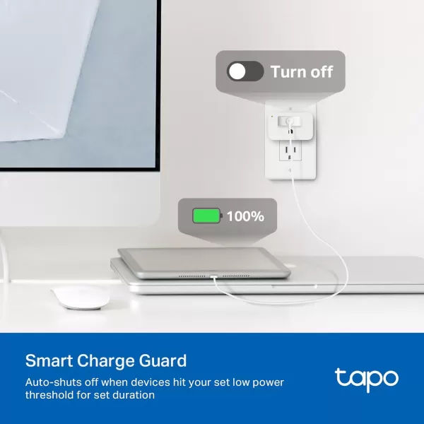 TPLink Tapo Smart Plug Mini 15A Smart Home WiFi Plug Super Easy Setup Compatible with Alexa ampamp Google Home No Hub Required UL Certified 24G WiFi Only White Tapo P1054PackEnergy Monitoring
