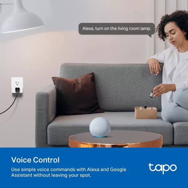 TPLink Tapo Smart Plug Mini 15A Smart Home WiFi Plug Super Easy Setup Compatible with Alexa ampamp Google Home No Hub Required UL Certified 24G WiFi Only White Tapo P1054PackEnergy Monitoring