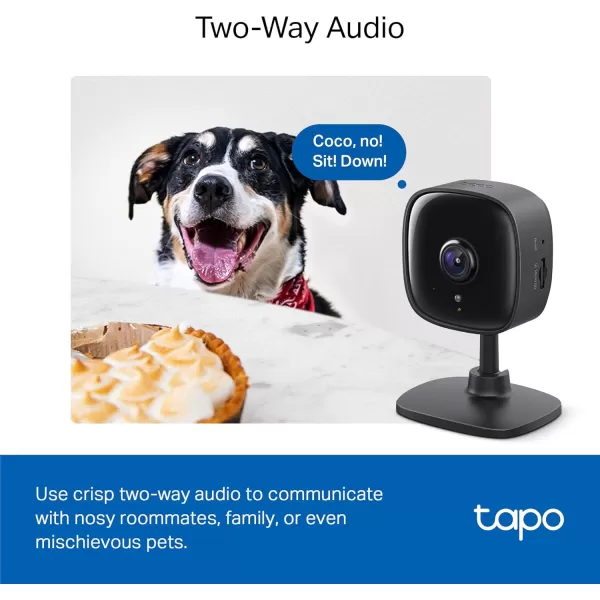 Tapo by TPLink 1080P Indoor Security Camera for Baby Monitor Pet Camera wMotion Detection 2Way Audio Night Vision Cloud ampamp SD Card Storage Works wAlexa ampamp Google Home Black C1014PackBlack