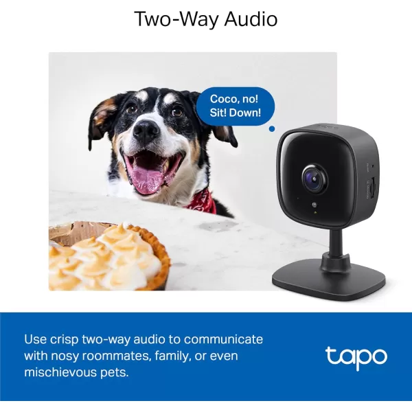Tapo by TPLink 1080P Indoor Security Camera for Baby Monitor Pet Camera wMotion Detection 2Way Audio Night Vision Cloud ampamp SD Card Storage Works wAlexa ampamp Google Home Black C1014PackBlack