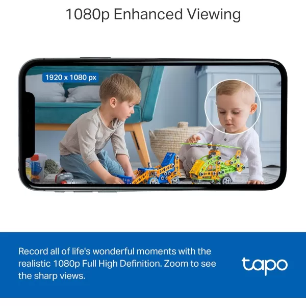 Tapo by TPLink 1080P Indoor Security Camera for Baby Monitor Pet Camera wMotion Detection 2Way Audio Night Vision Cloud ampamp SD Card Storage Works wAlexa ampamp Google Home Black C1014PackWhite