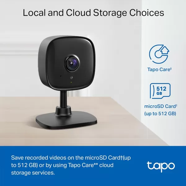 Tapo by TPLink 1080P Indoor Security Camera for Baby Monitor Pet Camera wMotion Detection 2Way Audio Night Vision Cloud ampamp SD Card Storage Works wAlexa ampamp Google Home Black C1014PackBlack