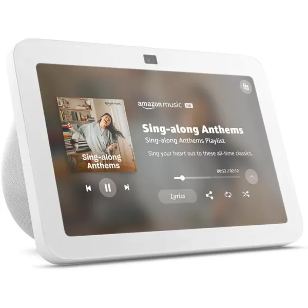 Amazon Echo Show 8 3rd Gen 2023 release  With Spatial Audio Smart Home Hub and Alexa  CharcoalGlacier White