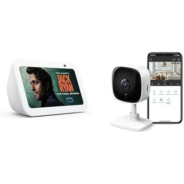 Echo Show 5 with TPLink Tapo 2K Indoor Security Camera