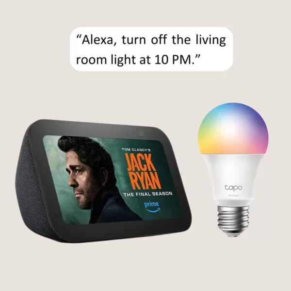 Echo Show 5 with TPLink Tapo Smart Color BulbCharcoal