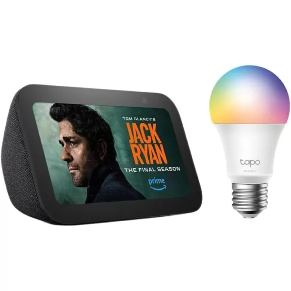 Echo Show 5 with TPLink Tapo Smart Color BulbCharcoal