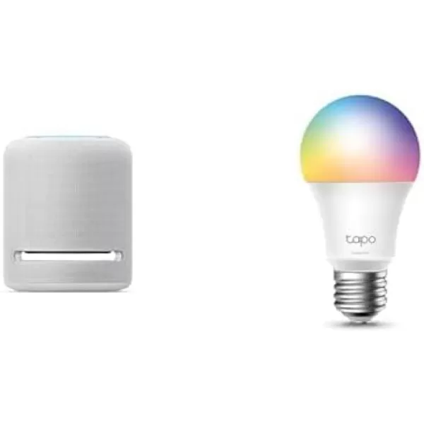Echo Studio with TPLink Tapo Smart Color BulbGlacier White