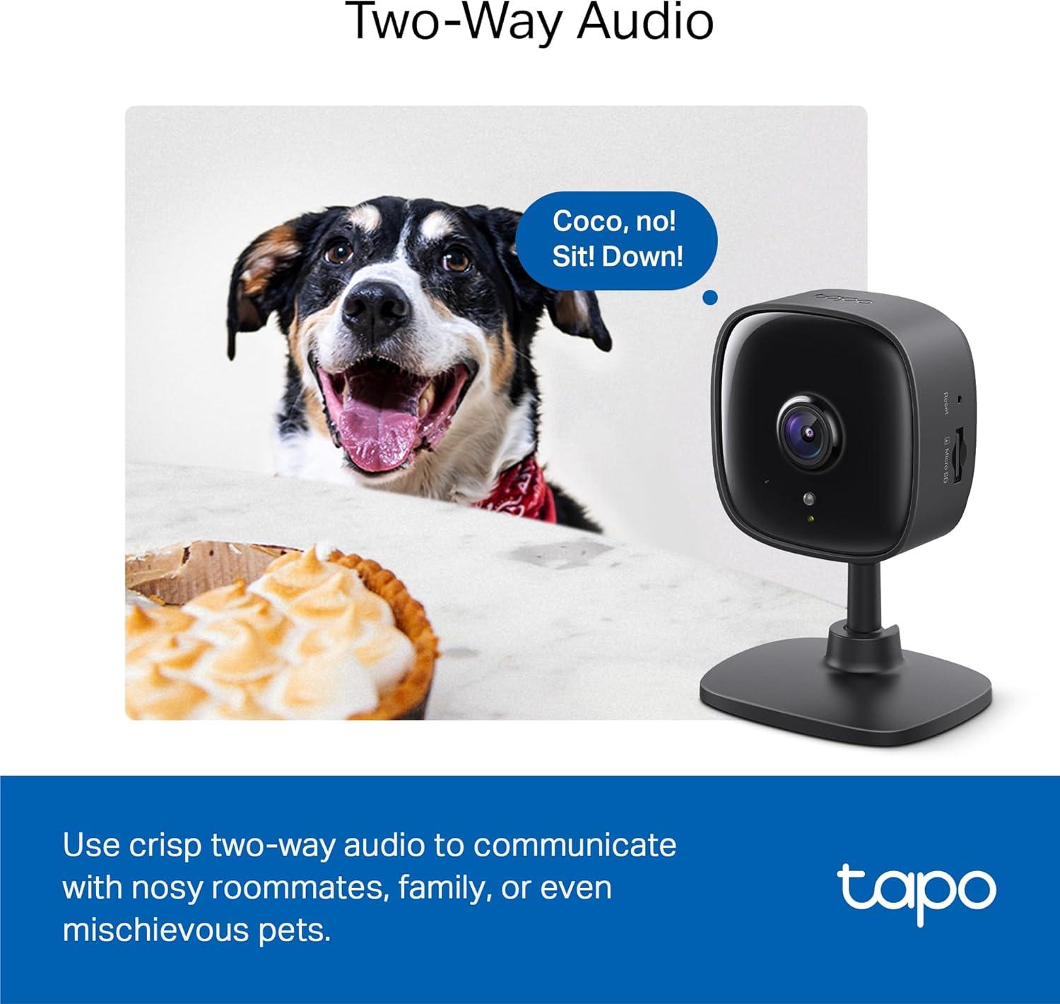 imageTapo 1080p IndoorOutdoor Security Camera  Free PersonMotionBaby Cry Detection Color Night Vision IP65 Weatherproof SDCloud Storage Works wAlexa ampamp Google Home HybridCamBlack