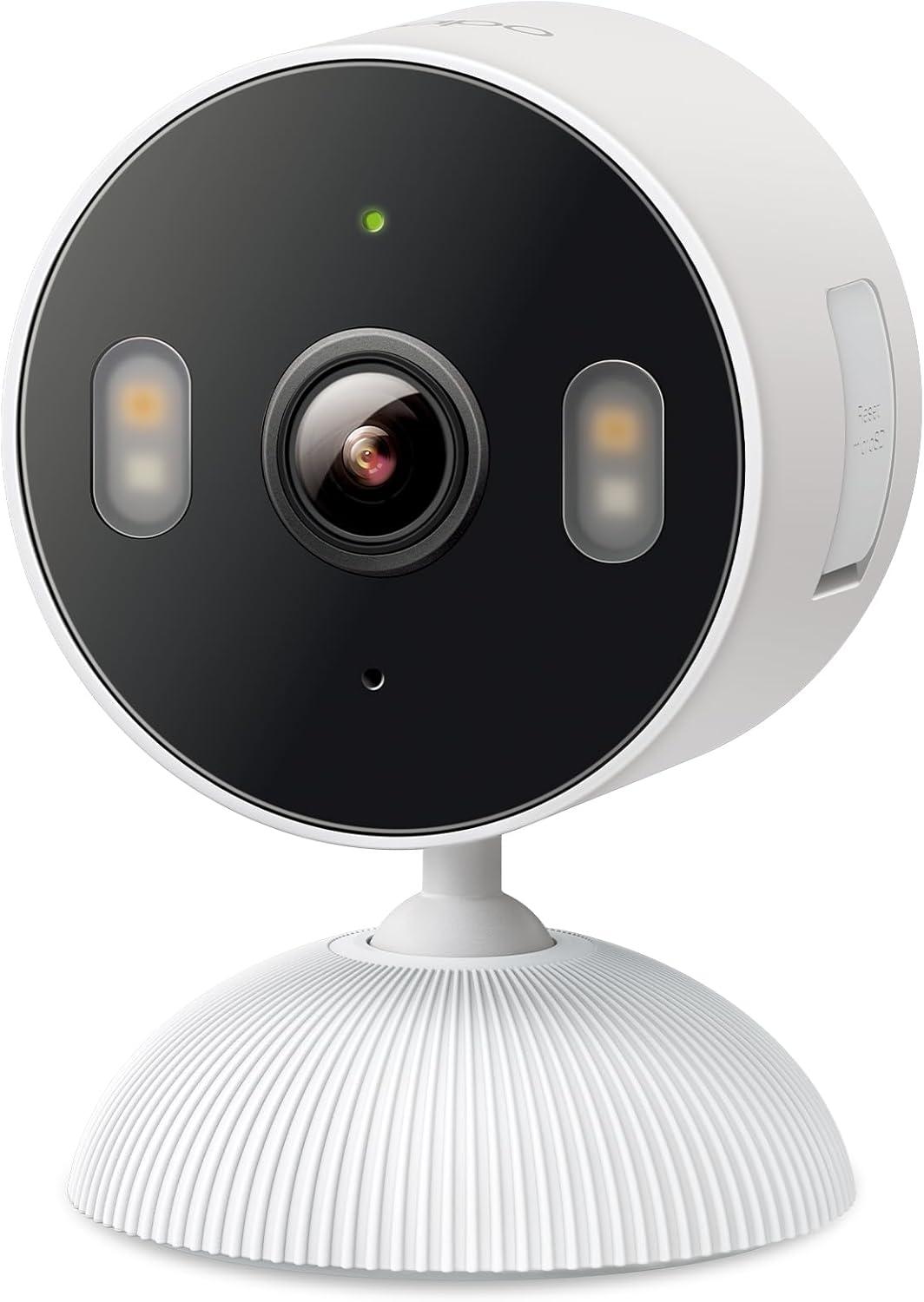 imageTapo 1080p IndoorOutdoor Security Camera  Free PersonMotionBaby Cry Detection Color Night Vision IP65 Weatherproof SDCloud Storage Works wAlexa ampamp Google Home HybridCamWhite