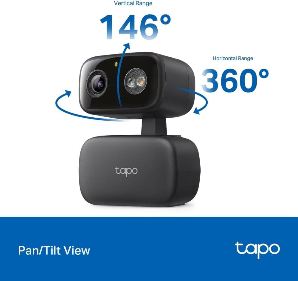 imageTapo 1080p PanTilt IndoorOutdoor Security Camera  Free PersonBaby Cry Detect ampamp Motion Track 360 Pan Color Night Vision SDCloud Storage Works wAlexa ampamp Google Home HybridCam 360Black
