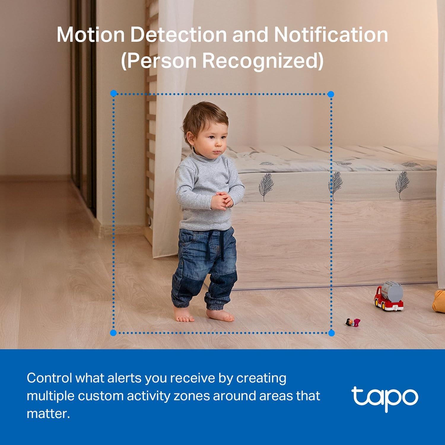 imageTapo 1080p PanTilt IndoorOutdoor Security Camera  Free PersonBaby Cry Detect ampamp Motion Track 360 Pan Color Night Vision SDCloud Storage Works wAlexa ampamp Google Home HybridCam 360Black