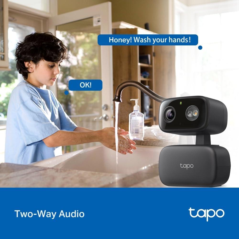 imageTapo 1080p PanTilt IndoorOutdoor Security Camera  Free PersonBaby Cry Detect ampamp Motion Track 360 Pan Color Night Vision SDCloud Storage Works wAlexa ampamp Google Home HybridCam 360Black