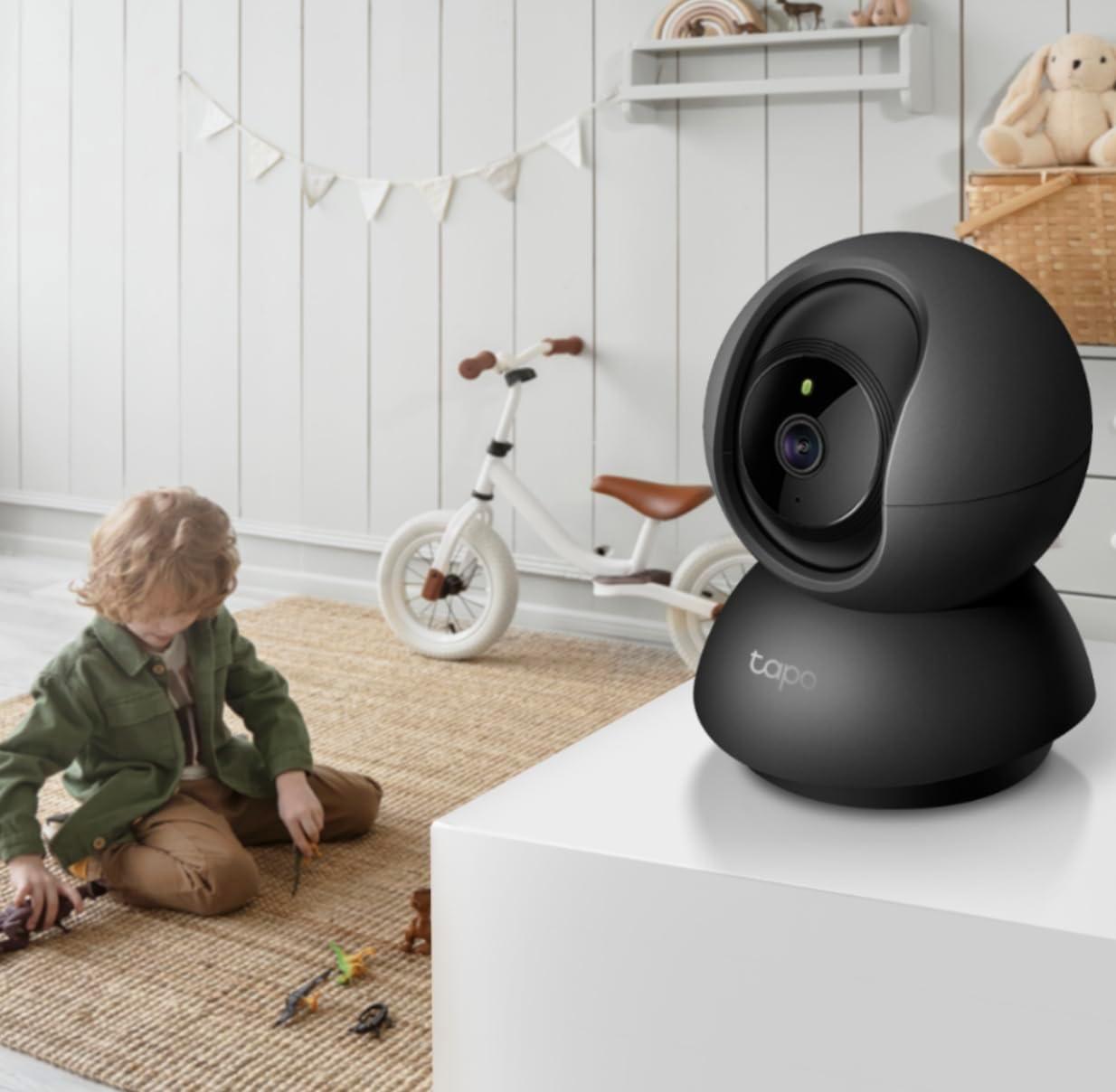 imageTapo 2K 3MP PanTilt IndoorOutdoor Security Camera  Free PersonBaby Cry Detect ampamp Motion Track 360 Pan Color Night Vision SDCloud Storage Works wAlexa ampamp Google Home HybridCam 360Black