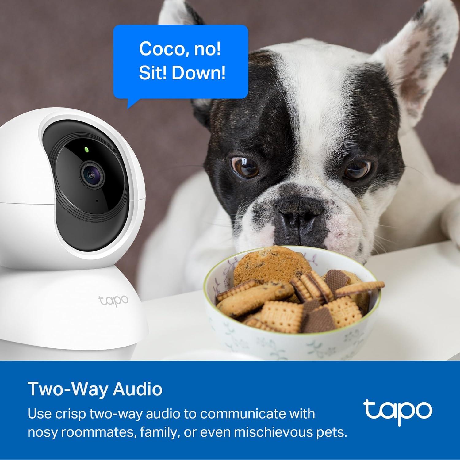 imageTapo 2K 3MP PanTilt IndoorOutdoor Security Camera  Free PersonBaby Cry Detect ampamp Motion Track 360 Pan Color Night Vision SDCloud Storage Works wAlexa ampamp Google Home HybridCam 360White