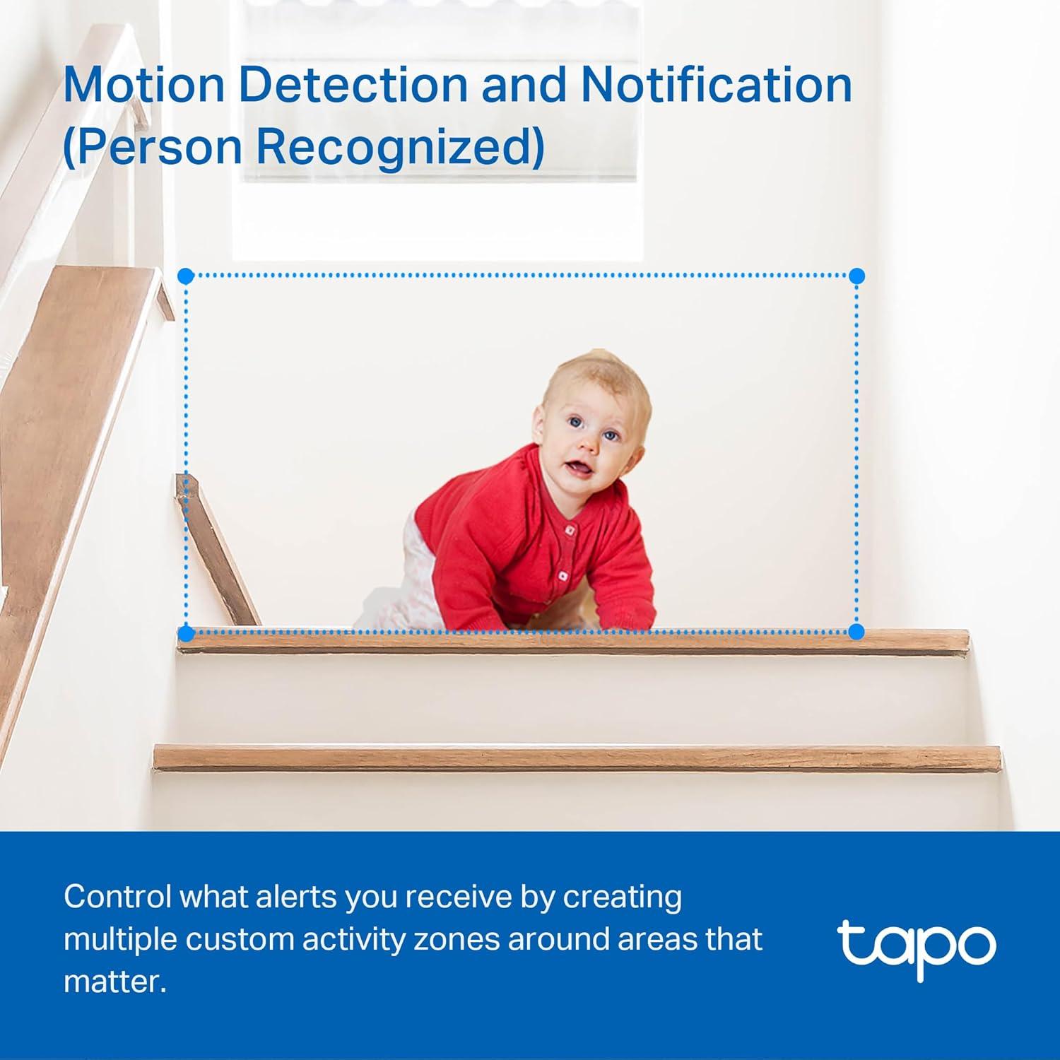 imageTapo 2K 3MP PanTilt IndoorOutdoor Security Camera  Free PersonBaby Cry Detect ampamp Motion Track 360 Pan Color Night Vision SDCloud Storage Works wAlexa ampamp Google Home HybridCam 360White