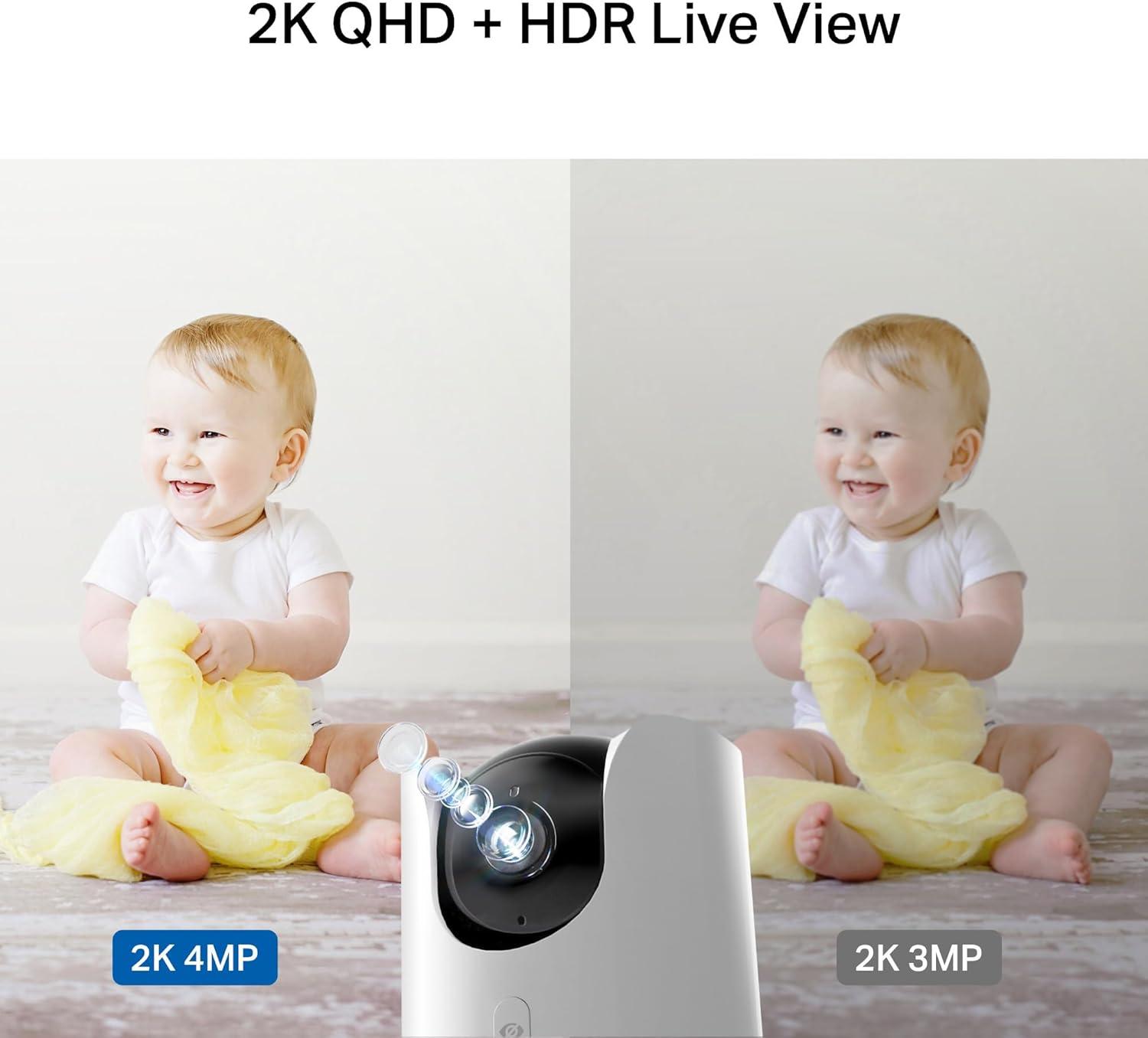 imageTapo 4K PanTilt Indoor Security Camera for Baby Monitor Dog Camera wMotion Detect and Track 360 Pan Color Night Vision SDCloud Storage Works wAlexa Google and Bixby RoomCam 4K2K QHD  HomeKit Compatible