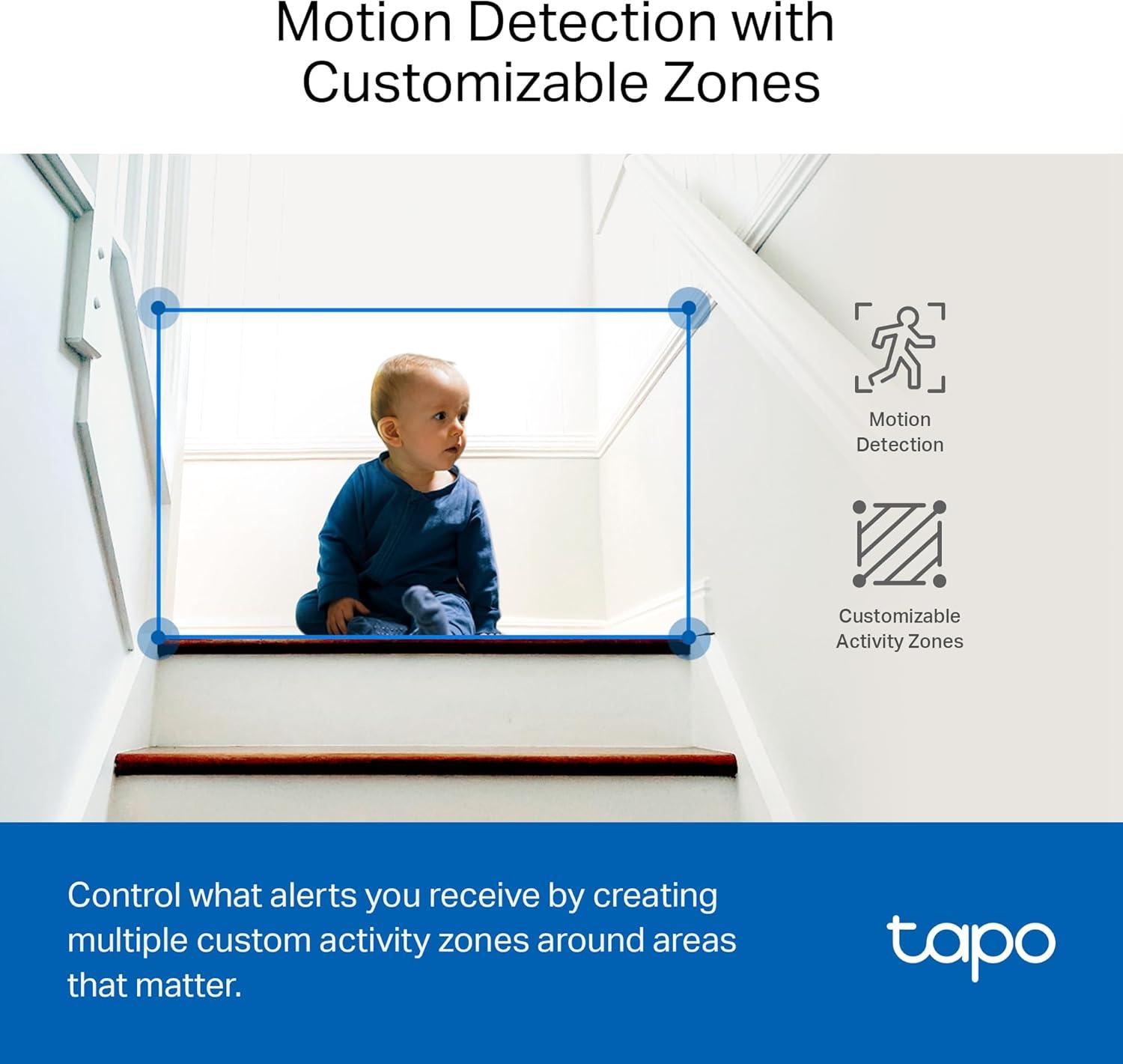 imageTapo 4K PanTilt Indoor Security Camera for Baby Monitor Dog Camera wMotion Detect and Track 360 Pan Color Night Vision SDCloud Storage Works wAlexa Google and Bixby RoomCam 4K2K QHD