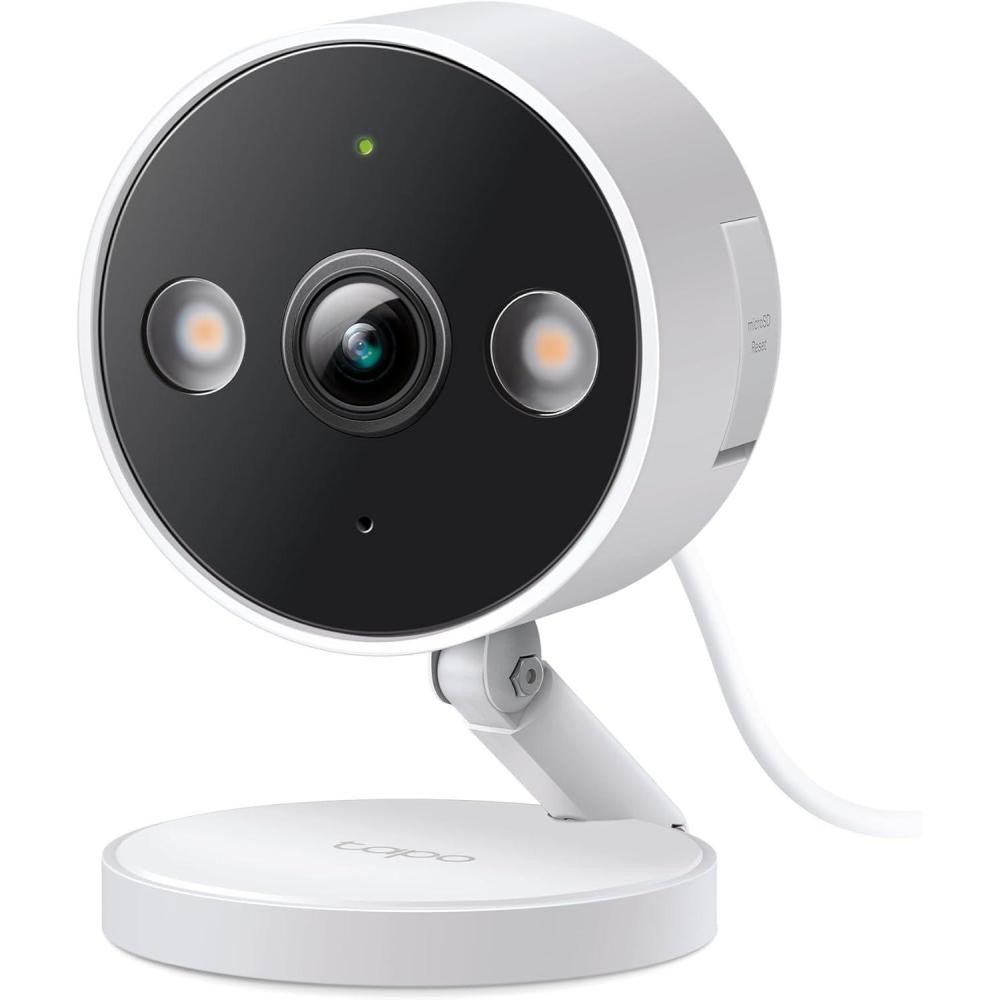 imageTapo 2K 3MP IndoorOutdoor Security Camera  Free PersonMotionBaby Cry Detection Color Night Vision IP65 Weatherproof SDCloud Storage Works wAlexa ampamp Google Home HybridCam2K 4MP  White