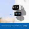 imageTapo 2K 3MP IndoorOutdoor Dual Lens PanTilt Security Camera  130 WideAngle  6mm Telephoto 360 Pan Free PersonVehicle Detection SDCloud Storage Works wAlexa ampamp Google Home  HybridCam Duo