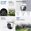 imageTapo 3K 5MP Outdoor PanTilt Security WiFi Camera  360 View Free PersonVehicle Detection Starlight Color Night Vision IP66 Sound and Light Alarm Works wAlexa and Google Home VistaCam 3603K 5MP