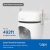 imageTapo 3K 5MP Outdoor PanTilt Security WiFi Camera  360 View Free PersonVehicle Detection Starlight Color Night Vision IP66 Sound and Light Alarm Works wAlexa and Google Home VistaCam 3602K QHD
