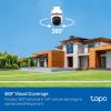 imageTapo 3K 5MP Outdoor PanTilt Security WiFi Camera  360 View Free PersonVehicle Detection Starlight Color Night Vision IP66 Sound and Light Alarm Works wAlexa and Google Home VistaCam 3601080P