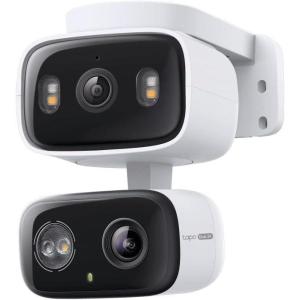 imageTapo 2K 3MP IndoorOutdoor Dual Lens PanTilt Security Camera  130 WideAngle  6mm Telephoto 360 Pan Free PersonVehicle Detection SDCloud Storage Works wAlexa ampamp Google Home  HybridCam Duo