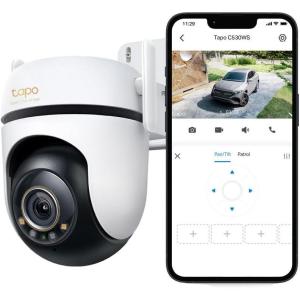 imageTapo 3K 5MP Outdoor PanTilt Security WiFi Camera  360 View Free PersonVehicle Detection Starlight Color Night Vision IP66 Sound and Light Alarm Works wAlexa and Google Home VistaCam 3603K 5MP