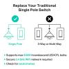 imageKasa Smart Light Switch HS200 Single Pole Needs Neutral Wire 24GHz WiFi Light Switch Works with Alexa and Google Home UL Certified No Hub Required  White HS200Light Almond