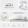 imageTPLink  BE25 DualBand BE5000 WiFi 7 Mesh WiFi System  4Stream 5 Gbps 240 Mhz  Covers up to 6600 SqFt  2X 25G Ports Wired Backhaul  VPNMLO AIRoaming HomeShield 3Pack3 Pack