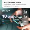 imageTPLink  BE63 TriBand WiFi 7 BE10000 Whole Home Mesh System  6Stream 10 Gbps 4x25G Ports Wired Backhaul 4x Smart Internal Antennas VPN MUMIMO HomeShield Free Expert Support 3PackWiFi 7 BE10000