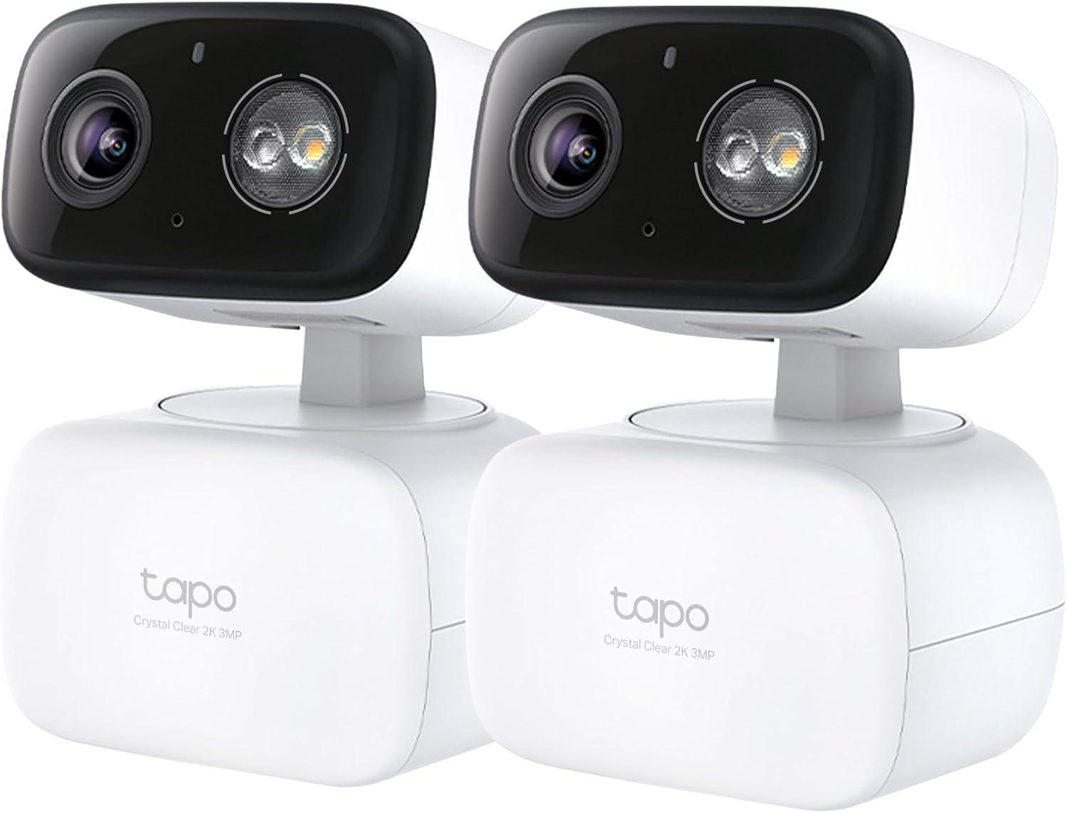 imageTapo 2K 3MP PanTilt IndoorOutdoor Security Camera  Free PersonBaby Cry Detect ampamp Motion Track 360 Pan Color Night Vision SDCloud Storage Works wAlexa ampamp Google Home HybridCam 360 2PackWhite