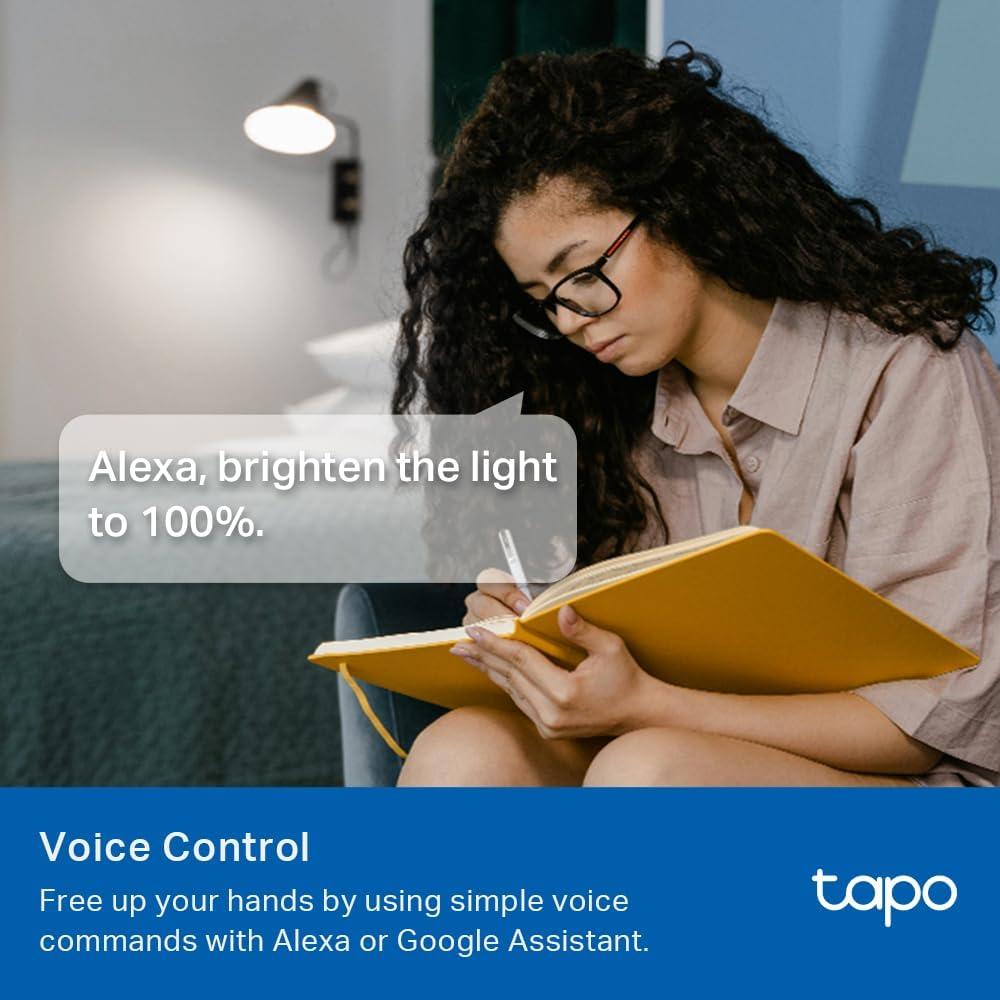 imageTapo TPLink Smart Light Bulbs  Natural Daylight Dimmable Compatible wAlexa and Google Home A60 BulbE27 Base 60W Equivalent 800LM CRIampgt90 24GHz WiFi Only No Hub Required L520E4Pack800lm 4000k Daylight White