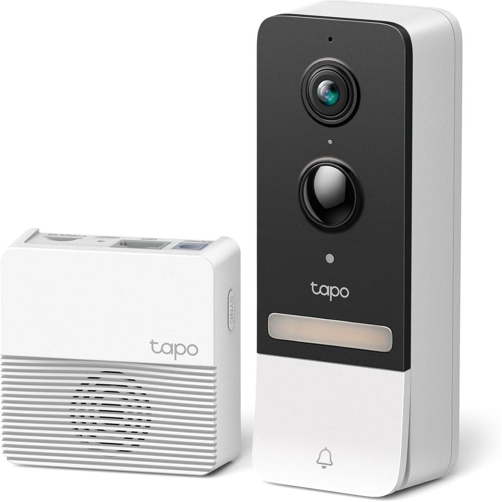 imageTapo Smart Video Wireless Doorbell Camera Mini  2K 160 UltraWide View Up to 180 Days Battery HomeKit Alexa Google Assistant Compatible Free AI Person Detection IP54 SDCloud Storage D205Battery Powered  w Chime