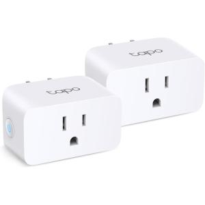 imageTPLink Tapo Smart Plug Mini Matter Compatible Compatible with Alexa Google Home ampamp Samsung SmartThings Energy Monitoring 15A UL Certified 24G WiFi Only Tapo P110M4PackMatter Compatible