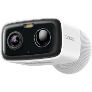 imageTapo TPLink C400 KIT Outdoor Battery Camera wSolar Panel Base Wireless 1080P Free PersonVehicle Detection SDCloud Storage Color Night Vision No Hub Needed Works wAlexaWhite