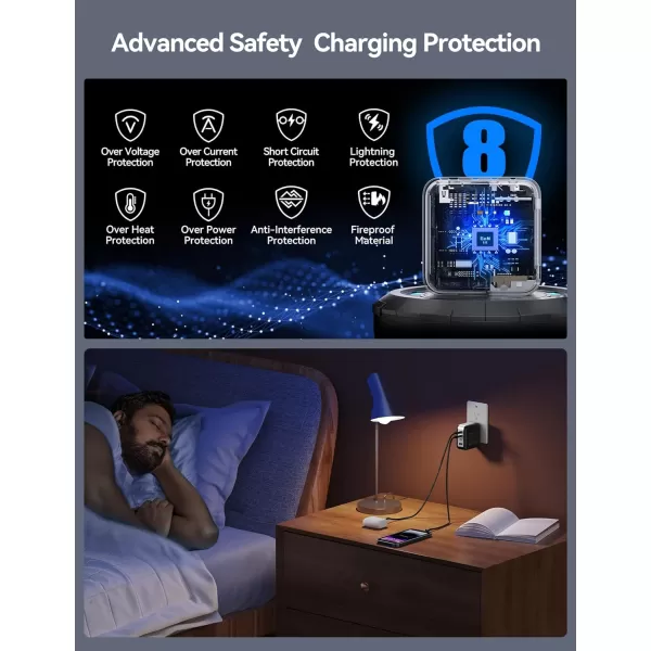 TECKNET 100W USB C Wall Charger GaN  Portable USBC Fast Charger Block with Type C Cable PD Power Adapter for iPhone 1515 Pro MacBook Pro iPad AirPods Dell XPS Pixel Samsung PS5 SwitchFrosted Black