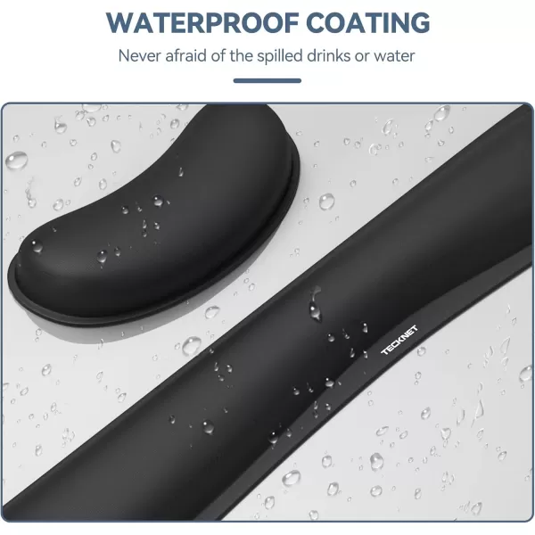 TECKNET Keyboard Wrist Rest Gel Memory Foam Wrist Rest Waterproof Wrist Rest Pad Wrist Rest for Computer Keyboard Support for Typing Pain Relief Comfort for Office Gaming Computer BlackGaming  Office