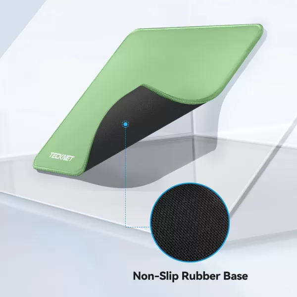 TECKNET Mouse Pad with Antifray Stitchin Waterproof Surface ampamp NonSlip Rubber Base with Stitched Edges Gaming Mouse Mat for LaptopCompatible with Laser and Optical Mice  Dark GrayLTGreen