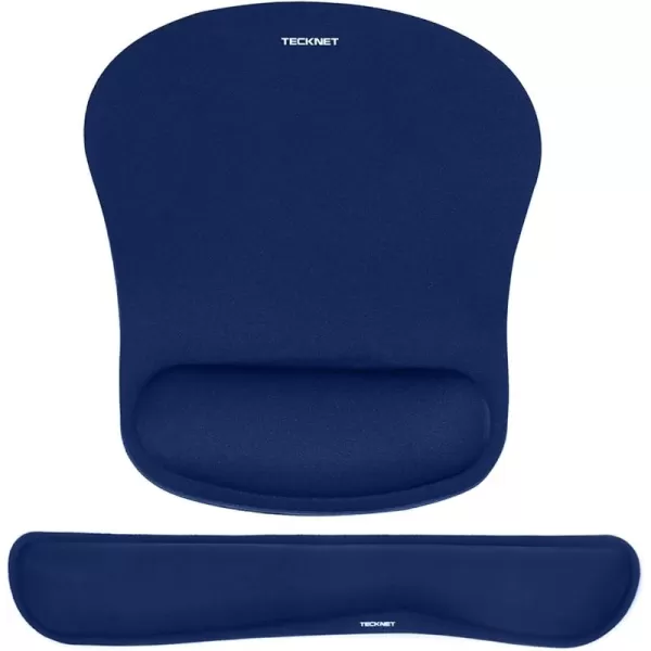 TECKNET Keyboard Wrist Rest and Mouse Pad with Wrist Support Memory Foam Set for ComputerLaptopMac Lightweight for Easy Typing ampamp Pain Relief Ergonomic Mousepad BlackBlue