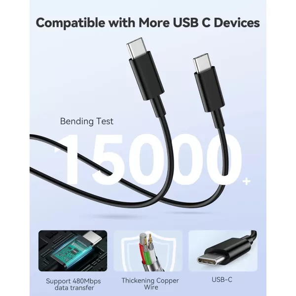 TECKNET USB C Charger 65W PD 30 GaN Charger Type C Foldable Adapter with 3Port Fast Wall Charger Compatible with iPhone 15 Pro Max15 Plus15 Pro15141312MacBook ProiPadSwitchGalaxy S23Dark Black