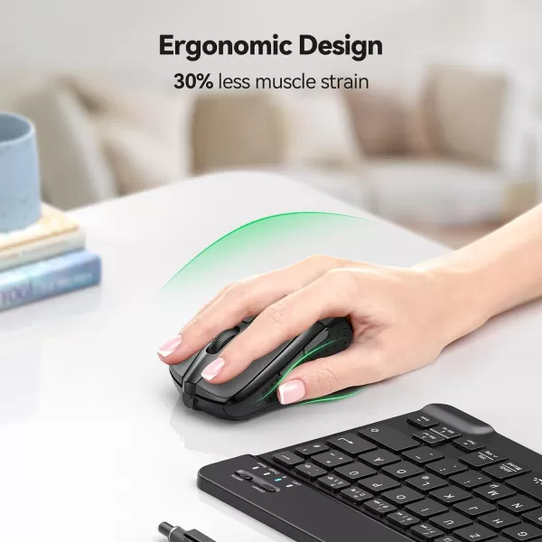 TECKNET Wireless Mouse for Laptop Silent Mouse Quiet Click 24G USB Optical Mouse for Computer 6 Adjustable 4000 DPI Computer Mice  PurpleGrey