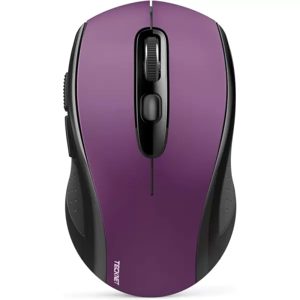 TECKNET Bluetooth Mouse Wireless Mouse Bluetooth for Laptop 2in1BT 503024Ghz Computer Mouse Portable PC Mouse Wireless with USB Receiver for Mac Compatible with MacBook Pro Air ChromebookPurple