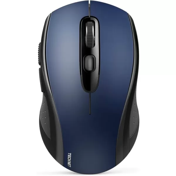 TECKNET Bluetooth Mouse Wireless Mouse Bluetooth for Laptop 2in1BT 503024Ghz Computer Mouse Portable PC Mouse Wireless with USB Receiver for Mac Compatible with MacBook Pro Air ChromebookBlue