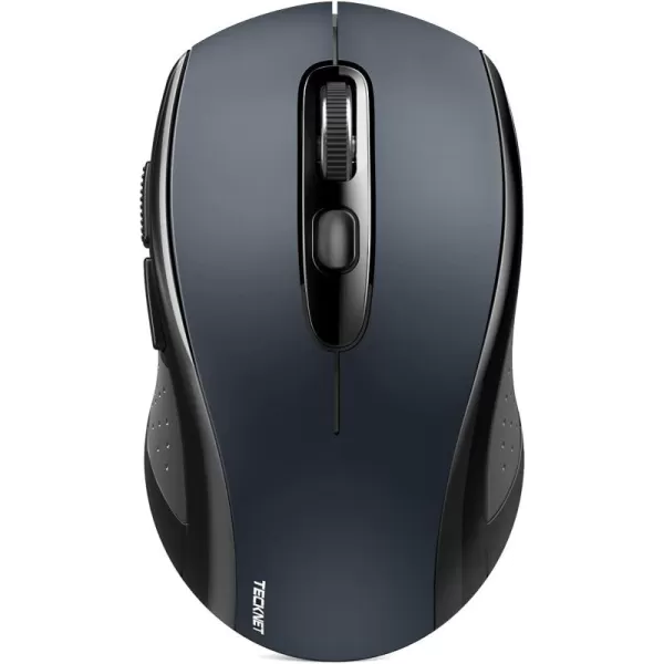 TECKNET Bluetooth Mouse Wireless Mouse Bluetooth for Laptop 2in1BT 503024Ghz Computer Mouse Portable PC Mouse Wireless with USB Receiver for Mac Compatible with MacBook Pro Air ChromebookGrey
