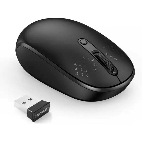 TECKNET Wireless Mouse for Laptop 24G Quiet Computer Mouse with USB Receiver 4 Buttons Portable Cordless Mice for Chromebook Laptop PC Mac 80012001600 DPI  Mint GreenBlack