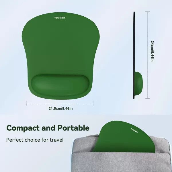 TECKNET 2 Pack Mouse Pad with Wrist Support Ergonomic Gaming Mouse Pad Pain Relief Portable Comfortable Mousepad for Computer Laptop Office Home NonSlip Base Waterproof Surface  PinkGreen