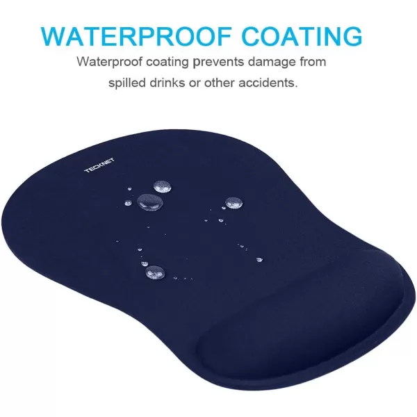 TECKNET 2 Pack Mouse Pad with Wrist Support Ergonomic Gaming Mouse Pad Pain Relief Portable Comfortable Mousepad for Computer Laptop Office Home NonSlip Base Waterproof Surface  PinkBlue