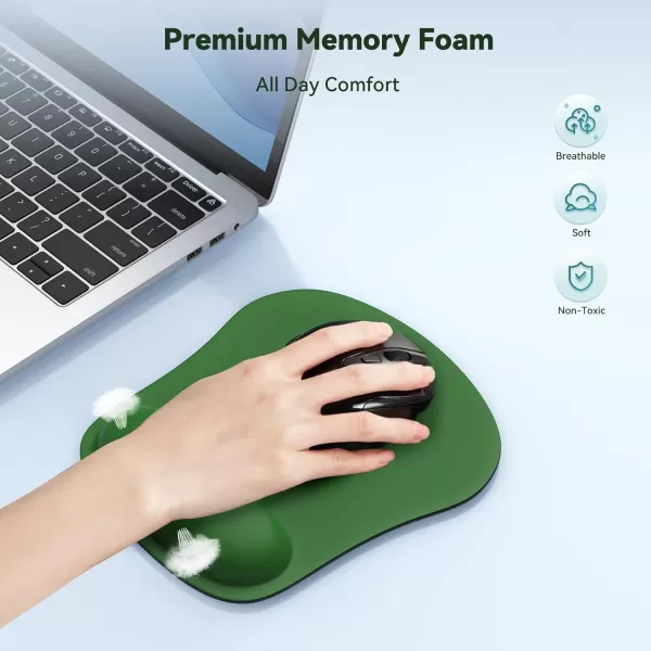 TECKNET 2 Pack Mouse Pad with Wrist Support Ergonomic Gaming Mouse Pad Pain Relief Portable Comfortable Mousepad for Computer Laptop Office Home NonSlip Base Waterproof Surface  PinkGreen